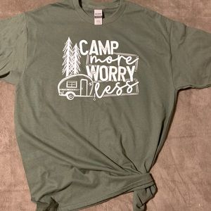 Camp more worry less tee shirt